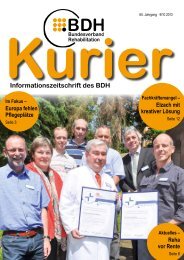 Kurier 9/10 2013 - BDH Bundesverband Rehabilitation