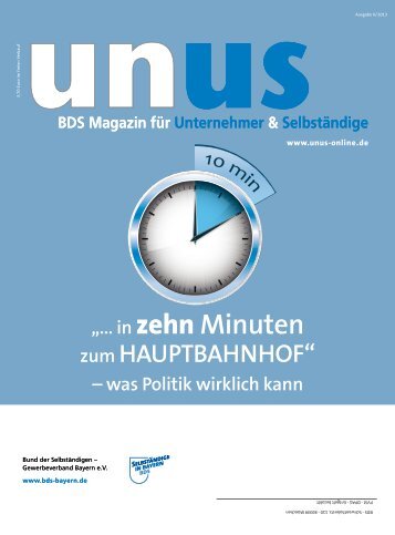 UNUS Ausgabe 02 / 2013 - Bund der Selbständigen (BDS ...