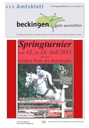 Ausgabe 27/2013 - Gemeinde Beckingen