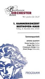 Programmheft - Beethoven Orchester Bonn