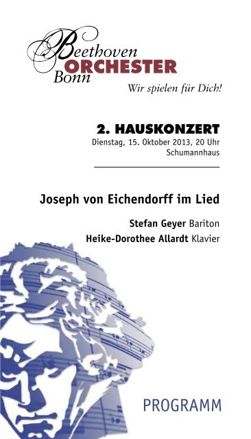 Programmheft - Beethoven Orchester Bonn