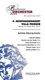 4. montagskonzert - Beethoven Orchester Bonn