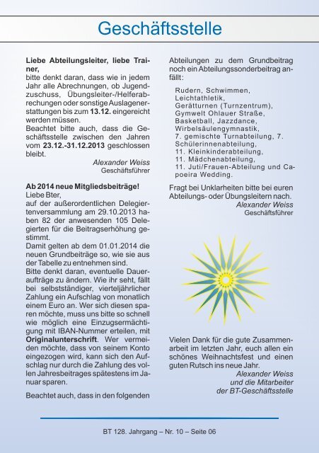 Mitteilungsblatt - Berliner Turnerschaft