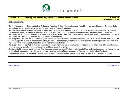 Zweijährige Höhere Berufsfachschule Technik, Schwerpunkt Maschi