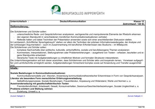 Zweijährige Höhere Berufsfachschule Technik, Schwerpunkt Maschi