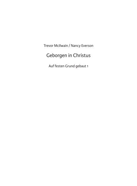 Geborgen in Christus - Betanien Verlag