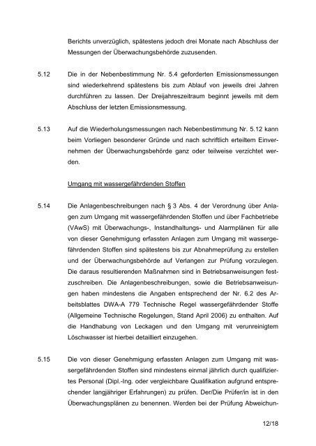 Genehmigungsbescheid der Firma Schwermetall Halbzeugwerk ...