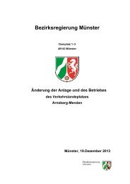 Änderung der Anlage und des Betriebes - Bezirksregierung Münster