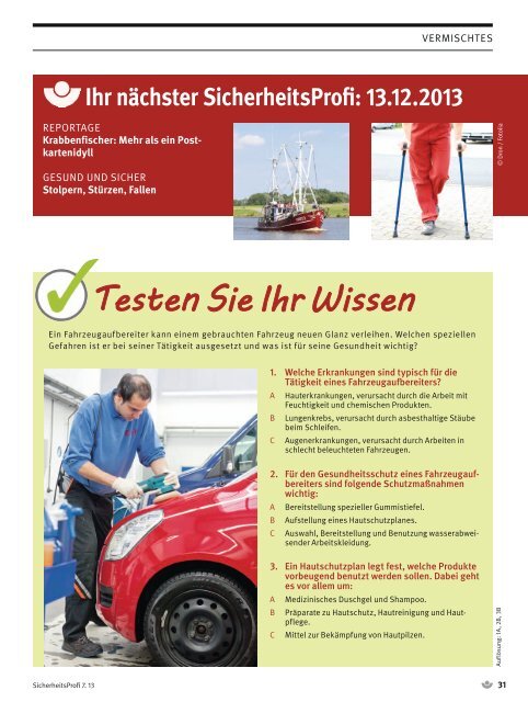 SicherheitsProfi 7/2013 - Berufsgenossenschaft für Transport und ...
