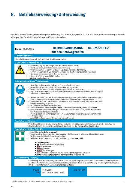 8. Betriebsanweisung/Unte