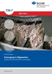 BGI 730-7: Entsorgung in Sägewerken. Arbeitssicherheit an ...