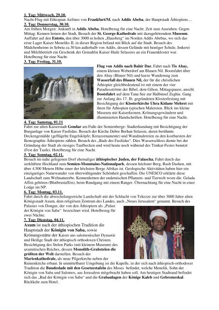 Äthiopien – alte Kultur, ursprüngliches ... - Biblische Reisen