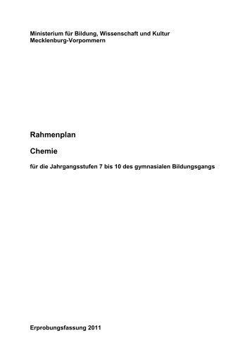 Rahmenplan Chemie - Bildungsserver Mecklenburg-Vorpommern