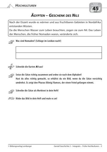 Ägypten – geschenk des nils - Bildungsverlag Lemberger