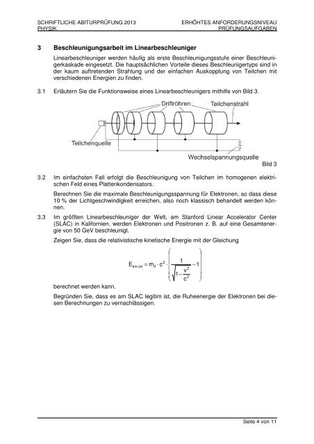 SCHRIFTLICHE ABITURPRÜFUNG 2013 PHYSIK (ERHÖHTES ...