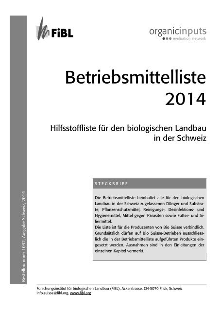 Betriebsmittelliste 2014 - Bioaktuell.ch