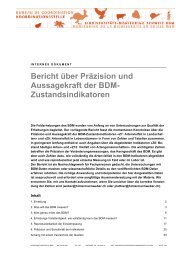Bericht über Präzision und Aussagekraft der BDM ...