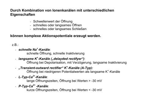 Membranpotenzial und Aktionspotenziale