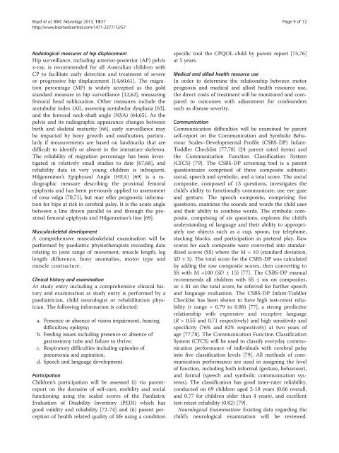 Australian Cerebral Palsy Child Study: protocol of ... - BioMed Central