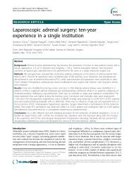 Laparoscopic adrenal surgery: ten-year ... - BioMed Central