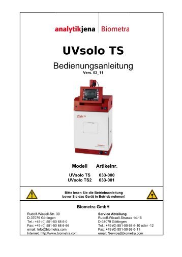 UVsolo TS - Biometra