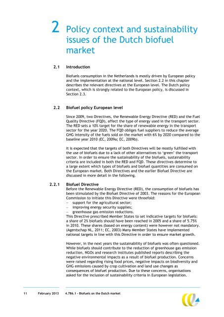 Biofuels on the Dutch market - BirdLife International