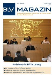 BLV Magazin 1-2011 - Berufsschullehrerverband Baden-Württemberg