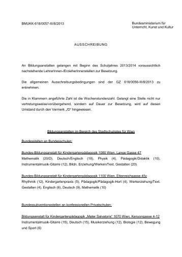 BMUKK-618/0057-III/8/2013 (pdf, 100 KB) - Bundesministerium für ...