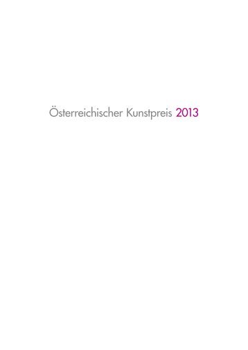 Österreichischer Kunstpreis 2013 - Bundesministerium für Unterricht ...