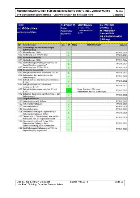 Sicherheitsbeurteilung Tunnel Götschka - Bundesministerium für ...