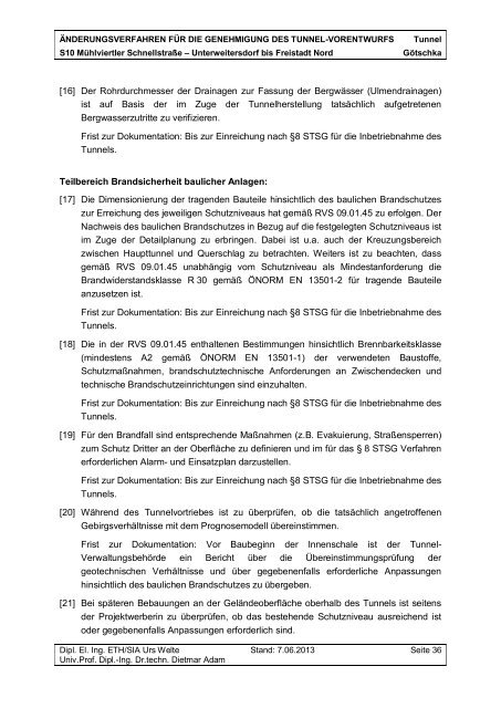 Sicherheitsbeurteilung Tunnel Götschka - Bundesministerium für ...