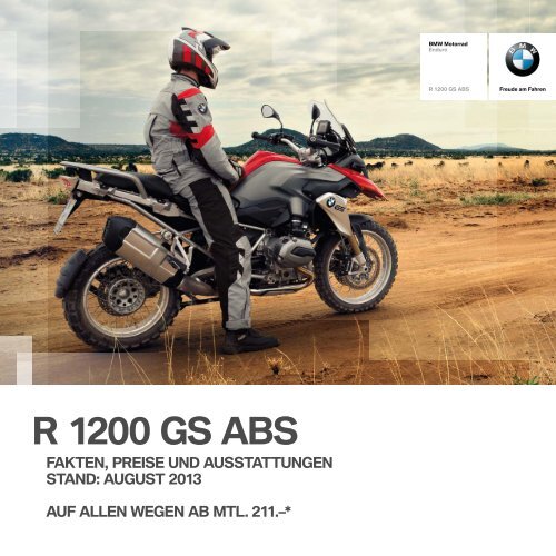 Preise und Ausstattung R 1200 GS ABS (PDF, 568 kb) - BMW