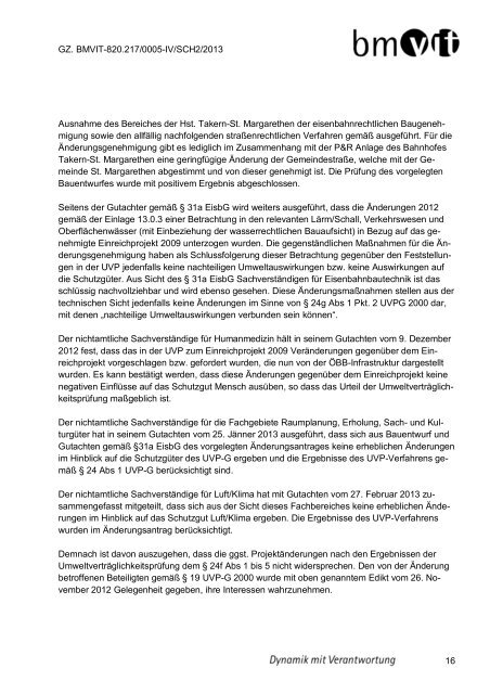 Inbetriebnahmebescheid vom 14. November 2013 (pdf 444 KB)