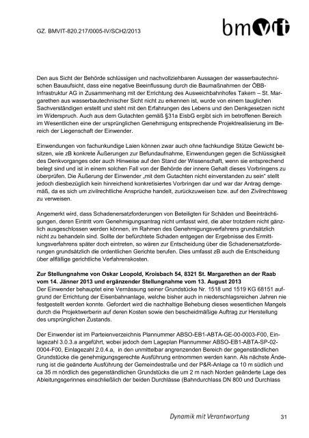 Inbetriebnahmebescheid vom 14. November 2013 (pdf 444 KB)