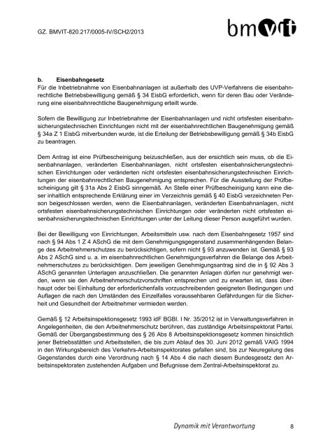 Inbetriebnahmebescheid vom 14. November 2013 (pdf 444 KB)