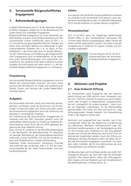 Selbsthilfe / Bürgerschaftliches Engagement, Jahresbericht 2012