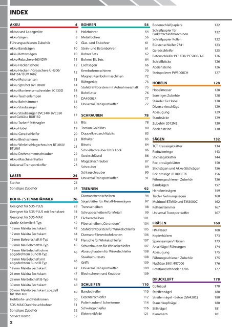 Makita Zubehör Katalog 2013/2014