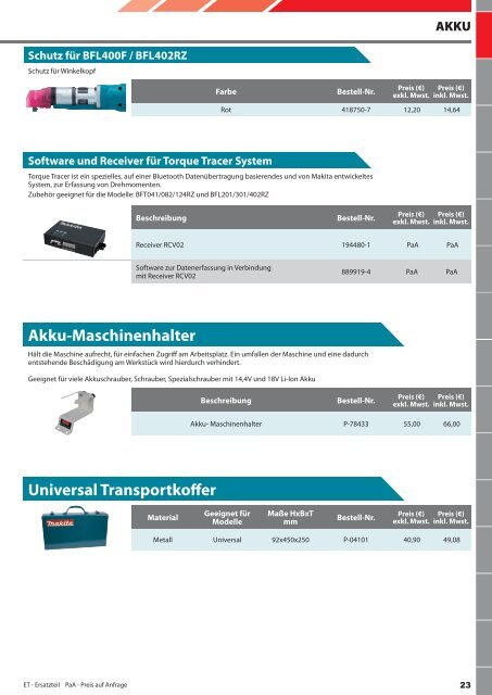 Makita Zubehör Katalog 2013/2014