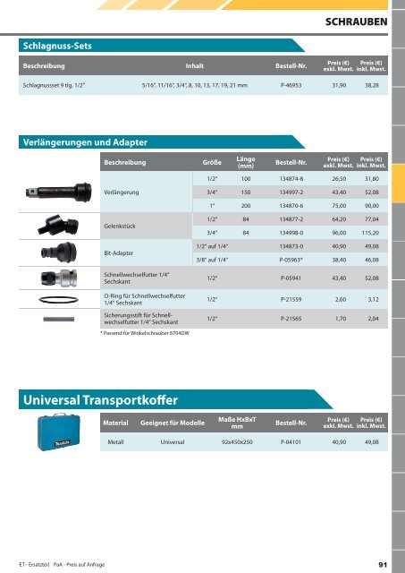 Makita Zubehör Katalog 2013/2014