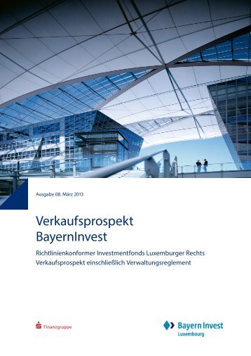 Verkaufsprospekt BayernInvest - Börse Stuttgart