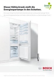 Dieser Kühlschrank stellt die Energiesparlampe in den ... - Bosch