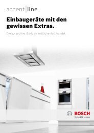 accent | line - Einbaugeräte mit den gewissen Extras. - Bosch