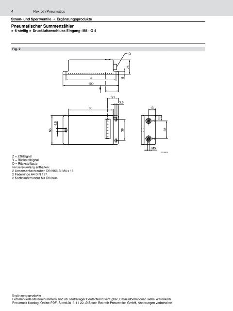 Pneumatischer Summenzähler - Rexroth