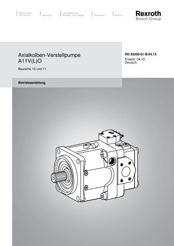 Axialkolben-Verstellpumpe A11V(L)O - Bosch Rexroth