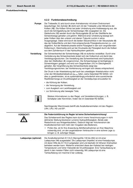 Axialkolben-Verstellpumpe A11V(L)O - Bosch Rexroth