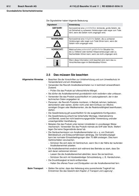 Axialkolben-Verstellpumpe A11V(L)O - Bosch Rexroth