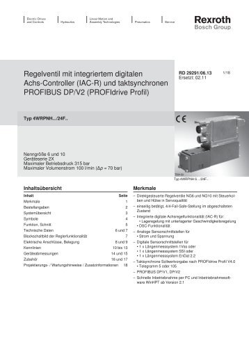 rd29291 - Bosch Rexroth