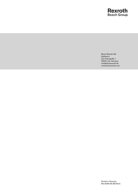 rd29184-xe-b0 - Bosch Rexroth