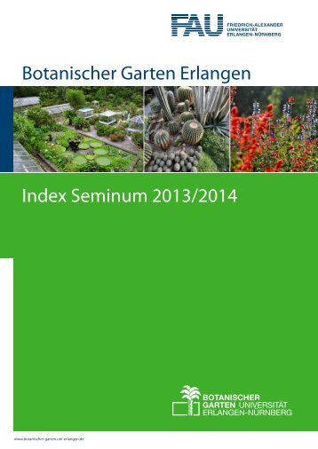 Seminum 2013-2014 - Botanischer Garten Erlangen - Friedrich ...