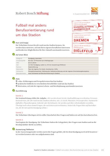 Methodensammlung Lernort Stadion (PDF) - Robert Bosch Stiftung